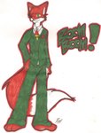 2009 anthro barefoot basil_brush bottomwear canid canine clothed clothing colored-in dipstick_tail dress_shirt english_text feet fox full-length_portrait fur green_bottomwear green_clothing green_eyes green_pants green_suit hi_res indigo-kitsune male mammal marker_(artwork) markings multicolored_body multicolored_fur one_eye_closed outline pants pocket_square portrait red_body red_fox red_fur red_outline red_tail shirt signature simple_background solo standing suit suit_jacket tail tail_markings text topwear traditional_media_(artwork) true_fox two_tone_body two_tone_fur two_tone_tail white_background white_body white_fur white_tail