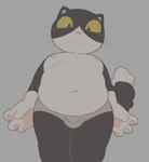 Rating: e
ID: 5580009
Date: 2025-05-17 22:03:04 -0400
Status: active
Score: 39
4_fingers :3 anthro belly big_eyes black_body black_fur body_hair briefs briefs_only bulge cafongterua closed_smile clothed clothing detailed_bulge digital_media_(artwork) dipstick_tail domestic_cat drawpile_(artwork) felid feline felis fingers flat_colors front_view fur gloves_(marking) grey_background grey_briefs grey_clothing grey_underwear happy happy_trail looking_at_viewer male mammal markings moobs mouth_closed multicolored_body multicolored_fur navel nipples overweight overweight_anthro overweight_male pawpads pink_nipples pink_nose pink_pawpads portrait raised_tail rufuta_hachitani simple_background smile solo standing tail tail_markings thick_thighs three-quarter_portrait topless tuxedo_cat two_tone_body two_tone_fur underwear underwear_only whiskers white_body white_fur working_buddies! yellow_sclera post #5580009