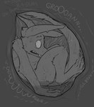 ambiguous_gender anthro anthro_prey bodily_fluids digestion_noises heartbeat imminent_digestion inside_stomach internal kobold koboldpreydrive monochrome solo stomach_acid unseen_pred vore