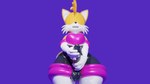 16:9 3d_(artwork) absurd_res anthro armwear black_latex blender_(artwork) blender_cycles canid canine clothed clothing condom_suit cosplay crossdressing digital_media_(artwork) eggsaladsandwich elbow_gloves erection erection_under_clothing femboy feminine_pose fox genitals gloves hand_on_penis handwear hi_res kabalmystic_(artist) latex latex_armwear latex_clothing latex_elbow_gloves latex_gloves latex_handwear latex_legwear latex_skinsuit latex_thigh_highs legwear male mammal masturbation miles_prower penis purple_latex rouge_the_bat rubber_clothing sega skinsuit solo sonic_the_hedgehog_(series) thigh_highs tight_clothing white_armwear white_clothing white_elbow_gloves white_gloves white_handwear white_latex white_legwear white_thigh_highs widescreen