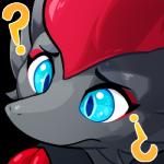 1:1 alpha_channel ambiguous_gender anthro blitzdrachin blue_eyes conditional_dnp confusion emote generation_5_pokemon low_res nintendo pokemon pokemon_(species) question_mark reaction_image semi-anthro simple_background solo transparent_background zoroark