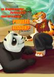 absurd_res anthro bear comic cover cover_art cover_page digital_media_(artwork) dreamworks duo english_text felid female giant_panda hi_res kung_fu_panda male mammal master_po_ping master_tigress pantherine sabrotiger text tiger