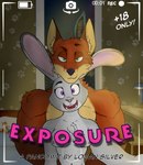 absurd_res anthro breasts canid canine chest_tuft comic cover cover_art cover_page disney duo english_text female fox front_view fur green_eyes grey_body grey_fur hi_res judy_hopps lagomorph leporid logan_silver looking_at_viewer male male/female mammal muscular muscular_male nick_wilde nude purple_eyes rabbit red_body red_fox red_fur size_difference text true_fox tuft white_body white_fur zootopia