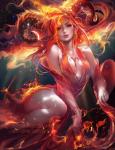 animal_humanoid aries_(symbol) aries_(zodiac) astrological_symbol bovid bovid_humanoid caprine caprine_humanoid clothing dress elemental_manipulation female fire fire_manipulation goat_humanoid hair horn humanoid mammal mammal_humanoid personification red_hair sakimichan solo symbol western_zodiac western_zodiac_symbol