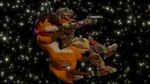 343_industries 3d_(artwork) absurd_res action_pose anthro armor bandanna blender_(artwork) bungie canid canine digital_media_(artwork) doodlefox doodlefox_(character) duo floating fox gun hair halo_(series) handgun hi_res holding_gun holding_handgun holding_object holding_pistol holding_ranged_weapon holding_weapon human kerchief male mammal microsoft neckerchief pistol pose ranged_weapon space space_marine spartan_(halo) weapon xbox_game_studios