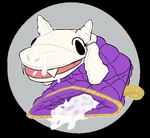 alpha_channel bodily_fluids boss_monster_(undertale) bovid caprine clothing cum cum_inside cum_on_face eyelashes genital_fluids handwear horn inanimate_object mammal object_penetration objectophilia open_mouth oven_mitts simple_background solo stardustspears teeth toriel toriel_oven_mitt undertale undertale_(series)