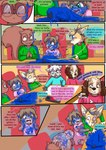 2021 anthro babystar biped clothing comic detailed_background dialogue english_text eyewear female fur gemma_polson glasses group hair hi_res male open_mouth shirt sitting speech_bubble text topwear zeezee_(zee-zee)