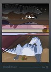 adasaurus ambiguous_gender berry comic dinosaur duo feathered_dinosaur feathered_scalie feathers female_(lore) feral food fruit hi_res male_(lore) nanyangosaurus paper-wings plant prehistoric_species reptile scalie sleeping sleeping_together sunrise theropod waking_up