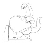 2019 3_claws 3_toes 4_fingers anthro athletic_wear barefoot belly big_belly big_breasts black_and_white bottomwear breasts claws clothing digital_drawing_(artwork) digital_media_(artwork) eel exercise eyelashes fat_arms feet female fingers fish full-length_portrait gym_bottomwear gym_shorts hi_res huge_belly long_neck long_tail looking_at_belly looking_at_own_belly looking_at_self looking_down maddeku marine monochrome non-mammal_breasts obese obese_anthro obese_female overweight overweight_anthro overweight_female portrait shirt shorts side_view simple_background sketch solo tail tank_top thick_thighs toe_claws toes topwear treadmill weight_conscious white_background wince