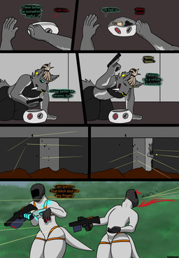 Rating: q
ID: 5661706
Date: 2025-06-23 00:35:26 -0400
Status: active
Score: 1
absurd_res anthro biped blood bodily_fluids bottomwear bullet bullet_wound cargo_pants clothing comic coolant crop_top death dialogue dismemberment english_text fangs felid female female_anthro group gun gunfire gynomorph_(lore) handgun hi_res male mammal pants pistol prehistoric_species profanity ranged_weapon rhea_(trichternet) rifle saber-toothed_tiger sabertooth_(anatomy) ship shirt shot_in_head space_helmet spacecraft spacesuit teeth text topwear trichternet trio vehicle watercraft weapon post #5661706