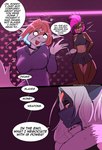 blush canid canine clothing comic dialogue duo emily_(lizzard_sama) english_text female fox green_eyes hi_res ivy_(lizzard_sama) lizard lizzard_sama lizzy_(lizzard_sama) mammal nervous_smile prosthetic prosthetic_limb red_eyes reptile scalie text