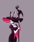 Rating: s
ID: 4449368
Date: 2023-12-02 20:23:55 -0500
Status: active
Score: 27
2021 ambiguous_gender anthro avian big_breasts biped bird black_clothing black_dress breasts bun_witch_(fire_bay) chest_gem cleavage clothed clothing corvid corvus_(genus) crow crow_(crowdi) crowdi dress duo extreme_size_difference eyes_in_darkness fake_ears fake_rabbit_ears female feral front_view fully_clothed fur furgonomic_headwear furgonomics gem grey_background hat head_turned headgear headwear heart_symbol hi_res holding_melee_weapon holding_object holding_polearm holding_scythe holding_weapon lagomorph larger_anthro larger_female leporid looking_away magic_user mammal melee_weapon multicolored_clothing neutral_expression no_pupils oscine passerine polearm portrait rabbit red_clothing red_heart red_sclera scythe shaded simple_background simple_shading size_difference smaller_ambiguous smaller_feral three-quarter_portrait two_tone_clothing weapon white_body white_eyes white_fur wide_hips witch witch_hat post #4449368