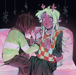 Rating: s
ID: 5626344
Date: 2025-06-07 09:52:00 -0400
Status: active
Score: 153
ambiguous_gender anthro antlers bodily_fluids clothed clothed_anthro clothing colored deer deltarune duo female forced freckles furniture goomyloid hair hi_res holding_wrist horn human kris_(deltarune) long_hair looking_down male mammal noelle_holiday on_sofa scared shaking short_tail simple_background sitting sitting_on_sofa snowflake snowgrave sofa sweat tail thorns trembling undertale_(series) post #5626344