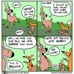 1:1 ac_stuart ambiguous_gender animal_noises annoyed antlers awoo awoo_(ac_stuart) base_two_layout black_nose buckteeth canid canine comic compliment conjoined_speech_bubble deer dialogue dialogue_with_sound_effects different_sound_effects doug_(ac_stuart) english_text eyebrows eyes_closed female_(lore) feral four_frame_grid four_frame_image fox fur grass grid_layout group growling horn laugh male male_(lore) mammal noob_the_loser onomatopoeia open_mouth orange_body orange_fur orange_tail plant red_body red_fur red_tail regular_grid_layout rodent sciurid shrub sound_effects sparkles species_in_dialogue speech_bubble standing startled stating_intentions tail talking_to_another tan_body tan_fur tan_tail teeth text tree_squirrel trio two_row_layout url vocalization yipping