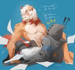 Rating: s
ID: 5421923
Date: 2025-03-09 10:16:44 -0400
Status: active
Score: 11
acheki anthro arknights blush canid canine canis convenient_censorship domestic_dog duo exclamation_point faceless_character female hi_res hood horn hung_(arknights) hypergryph implied_nudity male mammal muscular muscular_male paper question_mark sitting studio_montagne thigh_strap post #5421923
