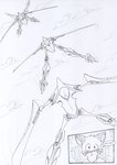 aircraft airship anthro black_and_white chair cloud comic doctor_watson english_text eyewear fur furniture glasses kitfox-crimson machine male mammal mecha monochrome multicolored_body multicolored_fur open_mouth procyonid raccoon sketch sky skyscape solo speech_bubble stolen_generation text transformation transformation_sequence two_tone_body two_tone_fur vehicle