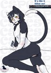 absurd_res all_fours animal_ears animal_humanoid anime_style bed bent_leg biped black_body black_fur black_hair blush blush_lines body_blush breasts butt cat_humanoid cat_tail chicken_soup_(artist) colored delicious_in_dungeon digital_drawing_(artwork) digital_media_(artwork) ears_up english_text eyebrows felid felid_humanoid feline feline_humanoid female female_humanoid fluffy fluffy_breasts fur furniture genitals hair hi_res humanoid humanoid_genitalia intrigued izutsumi_(delicious_in_dungeon) looking_at_viewer mammal mammal_humanoid multicolored_body multicolored_fur nose_blush nude nude_female open_mouth presenting presenting_hindquarters presenting_pussy pussy pussy_blush raised_tail rear_view sharp_teeth showing_butt simple_background sitting skinny skinny_female smile smiling_at_viewer solo straight_leg tail teeth text three-quarter_view tuft two_color_fur white_body white_fur yellow_eyes