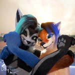 1:1 3d_(artwork) 3drender anthro c4d daytia digital_media_(artwork) duo fur hair hi_res love male portrait pose posed rexouium smile white_body white_fur