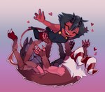 Rating: s
ID: 5376721
Date: 2025-02-16 04:57:53 -0500
Status: active
Score: 58
2025 4_arms 4_legs alternate_species anthro arachnid arachnid_taur arthropod arthropod_taur canon_couple claws clothing colored demon drider dungeons_and_dragons duo female gradient_background hasbro heart_symbol held_by_waist held_up helluva_boss horn imp laugh lineless lizards0ck lying male male/female millie_(helluva_boss) moxxie_(helluva_boss) multi_arm multi_limb mutation outline overalls pawpads playful playing romantic shaded simple_background smile spider spider_taur tail taur watermark wizards_of_the_coast post #5376721