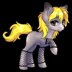 alpha_channel blonde_hair brown_eyes closed_smile clothing equid equine eyelashes female feral fishnet_clothing fishnet_legwear glistening glistening_eyes grey_body hair hasbro horse legwear looking_at_viewer low_res mammal milk-jug mouth_closed my_little_pony pony quadruped smile solo tail yellow_tail