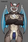 2:3 absurd_res anthro balls bat bioluminescence bioluminescent_eyes bioluminescent_penis blue_eyes body_hair brown_body brown_fur chest_hair conditional_dnp felid final_fantasy final_fantasy_xiv foreskin fur fur_markings genitals glowing glowing_genitalia glowing_penis hair hi_res hrothgar hybrid male mammal markings navel pawsta penis pubes solo square_enix tight_foreskin vein veiny_penis vlakeesh_(pawsta) white_body white_fur white_hair wings