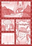 2017 castle comic crash crossover crystal_empire digital_media_(artwork) english_text equid equine female feral friendship_is_magic group hasbro horn horse king_sombra_(mlp) mammal monochrome my_little_pony mythological_creature mythological_equine mythology pony portal red_theme shocked spike_(mlp) starlight_glimmer_(mlp) surprise teleportation text trio twilight_sparkle_(mlp) unicorn vavacung winged_unicorn wings