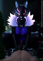 3d_(artwork) 3d_animation animal_humanoid animated anthro armor better_version_at_source black_body blender_(artwork) blender_eevee blinking blue_mouth blue_nails blue_pussy blue_sclera bodily_fluids boots breasts breathing breathing_noises building canid canid_humanoid canine canine_humanoid canis cheek_tuft city city_background cityscape clothing collar colored_nails cowgirl_position crouching cum cum_inside digital_media_(artwork) dominant dominant_female duo epic_games eye_contact eye_scar eyes_closed facial_scar facial_tuft female female_on_top first_person_view footwear fortnite from_front_position front_view fur genital_fluids genitals glowing glowing_clothing hand_on_chest highwire highwire_(nyaasapphire) human humanoid humanoid_genitalia humanoid_penis leaning leaning_forward looking_at_another looking_at_viewer looking_pleasured loop male male/female mammal mammal_humanoid moan mouth_closed nails navel night nipples notched_ear nude on_bottom on_top open_mouth outside outside_sex pack_leader_highwire penetration penis pink_eyes plant pupils purple_body pussy railing scar sex shin_guards shoes sound tail teal_eyes thick_thighs tuft turborenegade watermark webm white_pupils wolf