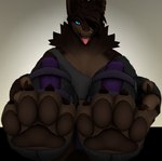 3d_(artwork) anthro blender_(artwork) breasts claws digital_media_(artwork) feet female foot_focus hindpaw mamagen nikchan nuri pawpads paws piercing solo toes