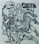 2023 absurd_res action_pose alligator_snapping_turtle anthro box_turtle brother_(lore) brothers_(lore) clothed clothing donatello_(tmnt) grin group hi_res holding_melee_weapon holding_object holding_sword holding_weapon inktober leonardo_(tmnt) looking_at_viewer male melee_weapon michelangelo_(tmnt) ornate_box_turtle pond_slider pose raphael_(tmnt) red-eared_terrapin reptile rise_of_the_teenage_mutant_ninja_turtles scalie sibling_(lore) smile snapping_turtle softshell_turtle spiny_softshell_turtle sword teenage_mutant_ninja_turtles terrapin theblueberrycarrots traditional_media_(artwork) turtle weapon