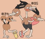 2023 3_toes 4_toes beak digital_media_(artwork) dodrio doduo duo feet female feral foot_fetish foot_play footjob generation_1_pokemon genitals hashtag hi_res id_number male male/female male/male nintendo number open_mouth penis pokemon pokemon_(species) secretsableye sex simple_background tail tapering_penis text toes