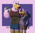 anthro avian ayden_(brogulls) bailey_(brogulls) bird brogulls brother_(lore) brothers_(lore) clothing dgpro95 duo gull hi_res hug lari larid male male/male muscular muscular_male sibling_(lore)