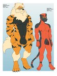 3:4 abs absurd_res animal_genitalia anthro anthrofied arcanine ball_size_difference balls barbell_piercing biceps big_balls black_balls black_body black_fur canid canine circumcised duo dylan_(zourik) eyewear felid feline flaccid front_view fur generation_1_pokemon generation_7_pokemon genitals glasses hi_res humanoid_genitalia humanoid_penis larger_male leo_(zourik) male male/male mammal muscular muscular_male nintendo nipple_barbell nipple_piercing nipples nude orange_body orange_fur pecs penis penis_tip piercing pokemon pokemon_(species) pokemorph red_body red_fur sheath size_difference smaller_male standing torracat zourik