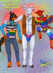 annoyed anthro belly_tuft biped bisexual_pride_colors black_body black_fur blue_eyes bone bottomwear bovid brother_(lore) brothers_(lore) brown_body brown_fur bulge canid canine caprine claws clothing cloven_hooves crotchless_bottomwear crotchless_clothing detailed_bulge digital_media_(artwork) digitigrade ear_piercing ear_ring eyes_closed facial_hair family fangs feathered_wings feathers flying fur fur_markings genital_outline gesture goat goatee group hand_gesture hand_on_hip hand_on_shoulder hetero_pride_colors hi_res hooves horn humanoid imp jewelry laugh lgbt_pride lgbt_pride_month looking_at_another male male_anthro mammal markings multicolored_body multicolored_bottomwear multicolored_clothing multicolored_fur multicolored_sweater multicolored_thong multicolored_topwear multicolored_underwear multicolored_vest mythological_canine mythological_creature mythology necklace necktie orange_body orange_fur pants penis_outline piercing pink_eyes pride_color_background pride_color_bottomwear pride_color_clothing pride_color_sweater pride_color_thong pride_color_topwear pride_color_underwear pride_color_vest pride_colors pupils rainbow_pride_colors red_body ring ring_piercing robyn_crawford shirt sibling_(lore) simon_crawford simple_background six-stripe_rainbow_pride_colors smile standing straight_ally_colors sweater tail teeth text thong tongue tongue_out topwear trio tuft underwear unguligrade unusual_anatomy unusual_pupils unusual_tongue v_sign vest vincian_pride_colors warren_crawford were werecanid werecanine werewolf white_body white_fur wings wispypie