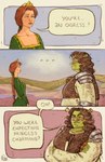 Rating: s
ID: 5609314
Date: 2025-05-30 13:02:36 -0400
Status: pending
Score: 10
2024 3_panel_comic 5_fingers absurd_res armor artist_logo asking asking_another blue_eyes blue_sky braided_hair breasts brown_clothing brown_eyes brown_gloves brown_hair brown_handwear brown_topwear brown_vest cleavage clothed clothed_female clothed_human clothed_humanoid clothing cloud collarbone colored colored_nails comic crossed_arms crossgender crown day dialogue digital_media_(artwork) dreamworks dress duo ellipsis english_description english_text eye_contact eyebrows eyelashes female female/female female_human fingernails fingers forest freckled_face freckles gloves green_clothing green_dress green_fingernails green_hair_tie green_nails hair handwear headgear hi_res hillside human humanoid larger_female larger_humanoid leaf leaf_in_hair light lighting lips logo long_hair looking_at_another mammal messy_hair mouth_closed mtf_crossgender nails name_drop name_in_dialogue not_furry ogre outside pauldron plant princess princess_fiona ravangie red_eyebrows red_hair red_lips river royalty shaded shirt shrek_(character) shrek_(series) size_difference sky smaller_female smaller_human speech_bubble standing talking_to_another tan_body tan_skin text tiara topwear tree vest wavy_hair worried_look yelling yellow_clothing yellow_shirt yellow_topwear post #5609314