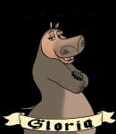 2018 alpha_channel anthro belly common_hippopotamus digital_media_(artwork) dreamworks english_text female gloria_the_hippopotamus hippopotamid human_(sofurry_artist) madagascar_(series) mammal obese obese_anthro obese_female overweight overweight_anthro overweight_female simple_background smile solo text transparent_background