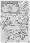 2013 3_toes ahastar ahastar_(artist) anthro bolt_(diablo_the_rex) collaboration comic deinonychus diablo_the_rex dinosaur dragon dromaeosaurid duo english_text erection european_mythology extreme_size_difference feet feral genitals greyscale hi_res larger_feral laughing_at_viewer looking_at_viewer looking_down looking_down_at_viewer low-angle_view male male/male monochrome mythological_creature mythological_scalie mythology penis pointing_down_at_viewer prehistoric_species reptile scalie size_difference smaller_anthro speech_bubble text theropod toes western_dragon worm's-eye_view