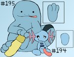 3_toes ambiguous_gender blue_body digital_media_(artwork) erection feet foot_fetish foot_play footjob generation_2_pokemon genitals group hashtag hi_res id_number male nintendo number open_mouth penis pokemon pokemon_(species) quagsire secretsableye sex simple_background smile text toes wooper