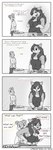 2021 absurd_res anthro bedroom_eyes big_breasts black_nose blush bottomwear breasts canid canine canis canisfidelis clothed clothing comic cucumber dialogue domestic_dog duo english_text eye_through_hair eyebrow_through_hair eyebrows female floppy_ears food fruit grabbing_own_breast hair hand_in_pocket hand_on_breast hands_in_both_pockets heart_symbol hi_res holding_breast hug hugging_another hugging_from_behind humor humphrey_(canisfidelis) kitchen_utensils knife long_hair looking_at_another looking_away looking_back looking_down male male/female mammal monochrome narrowed_eyes open_mouth pants plant pockets seashell_(canisfidelis) seductive shirt short_tail simple_background smile speech_bubble standing tail teeth text tomato tongue tongue_out tools topwear translucent translucent_hair vegetable