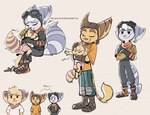Rating: s
ID: 5213501
Date: 2024-11-29 22:02:53 -0500
Status: active
Score: 54
2024 3_toes 4_fingers afterimage alioth_(time_fluffy500) annoyed anthro barefoot big_ears biped blue_body blue_fur boots bottomwear brown_body brown_fur clothed clothed_anthro clothed_female clothed_male clothing crossed_arms cybernetic_arm cybernetic_limb daughter_(lore) dialogue digital_drawing_(artwork) digital_media_(artwork) ear_piercing ear_ring ears_back eyes_closed eyewear eyewear_on_head father_(lore) father_and_child_(lore) father_and_daughter_(lore) feet female fingers fluffy fluffy_tail footwear front_view fully_clothed fully_clothed_anthro fully_clothed_female fully_clothed_male fur furrowed_brow gloves goggles goggles_on_head grey_bottomwear grey_clothing grey_pants group grumpy hands_on_hips handwear head_tuft headpat holding_another hug kerchief lombax long_tail love male mammal markings mother_(lore) mother_and_child_(lore) mother_and_daughter_(lore) motion_outline neckerchief neckwear one_shoe_on orange_clothing orange_shirt orange_t-shirt orange_topwear pants parent_(lore) parent_and_child_(lore) parent_and_daughter_(lore) pastel_theme path_lines piercing pivoted_ears plantigrade raised_leg ratchet_(ratchet_and_clank) ratchet_and_clank red_clothing red_kerchief red_neckerchief red_shirt red_t-shirt red_topwear ring_piercing rivet_(ratchet_and_clank) scarf sequence shirt shoes shorts simple_background simple_eyes sitting smile sony_corporation sony_interactive_entertainment spanish_text standing striped_ears striped_markings striped_tail stripes struggling t-shirt tail tail_markings tan_background teal_bottomwear teal_clothing teal_pants text thin_tail three-quarter_view time_fluffy500 toes topwear translated tremble_spikes trio tuft white_clothing white_shirt white_topwear yellow_body yellow_fur young young_anthro post #5213501
