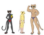 3_toes 4_fingers abs anthro areola bared_teeth biceps biped black_body black_fur black_nose black_tail blue_clothing brown_areola brown_body brown_fur brown_nipples brown_tail carl_(skeletronic) cheek_tuft chest_tuft clancy_(skeletronic) clothed clothed_anthro clothed_male clothing collarbone colored digital_drawing_(artwork) digital_media_(artwork) domestic_cat facial_tuft fan_character feet felid feline felis fingers flag_clothing flag_swimwear flat_colors flexing flexing_bicep food footwear fruit fur green_sclera grey_areola grey_body grey_fur grey_nipples grin group happy humanoid_feet humanoid_hands khajiit larger_male long_tail male male_anthro mammal manly microsoft monotone_body monotone_fur multicolored_body multicolored_clothing multicolored_fur murid murine muscular muscular_anthro muscular_male navel nipples no_shading orange_nose orange_sclera pecs pineapple pink_areola pink_feet pink_hands pink_nipples pink_nose pink_tail plant plantigrade pupils quads rat red_clothing rodent sandals shoes simple_background size_difference skeletronic skinny skinny_anthro skinny_male small_nose smaller_male smile speedo standing sweden swedish swedish_flag swimwear tail the_elder_scrolls toes trio tuft white_background white_clothing yellow_clothing