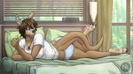 Rating: s
ID: 4755965
Date: 2024-05-01 21:35:40 -0400
Status: active
Score: 50
3_toes 5_fingers alarm_clock animal_ears anthro bed bed_sheet bedding black_nose blinds blue_bottomwear blue_clothing blue_eyes blue_shorts bottomwear breasts brown_body brown_fur brown_hair claws clock clothing coin curtains digital_clock ear_piercing electronics feet female fingers fur furniture gesture green_bedding green_pillow hair hand_gesture herm_(lore) hi_res industrial_piercing inside jewelry kangaroo logo looking_at_viewer lying macropod mammal marsupial naty naty_(character) necklace on_bed on_front paws piercing pillow shirt shorts soles solo tail thumbs_up toe_claws toes topwear watermark white_clothing white_shirt white_topwear window post #4755965