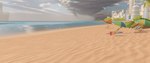 ball beach beach_ball beach_chair beach_umbrella building cloud cyrusdoesart hi_res inflatable parasol plant sea seaside water zero_pictured