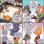 1:1 anthro bovid bovine canid canine canis cape_buffalo chief_bogo comic dialogue diane_foxington disney dreamworks english_text eyebrow_piercing facial_piercing female fox group judy_hopps lagomorph leporid machathree male mammal mr._wolf_(the_bad_guys) nick_wilde piercing rabbit red_fox text the_bad_guys true_fox wolf zootopia