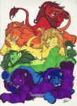 2009 anthro blue_body blue_eyes blue_fur colorful_theme felid fur green_body green_eyes green_fur group hair kwik_(artist) lgbt_pride lion male mammal orange_body orange_eyes orange_fur pantherine pride_color_lineup pride_colors purple_body purple_eyes purple_fur purple_hair rainbow rainbow_flag rainbow_lineup rainbow_pride_colors rainbow_pride_flag rainbow_symbol red_body red_eyes red_fur six-stripe_rainbow_pride_colors super_gay tail taste_the_rainbow yellow_body yellow_eyes yellow_fur