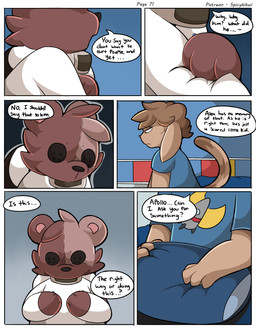 Rating: s
ID: 5643027
Date: 2025-06-14 23:24:17 -0400
Status: active
Score: 104
absurd_res alex_(spicykiwi) ambiguous_gender animate_inanimate anthro bazz_(spicykiwi) bear bed bedroom brown_body brown_fur brown_hair button_(fastener) button_eyes child clothing comic dialogue duo english_text felid feline fur furniture hair hi_res hybrid living_plushie long_ears male mammal orange_eyes plushie sad shirt spacesuit spicykiwi tail text topwear young post #5643027