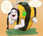 Rating: s
ID: 5606583
Date: 2025-05-29 09:36:56 -0400
Status: active
Score: 0
2025 absurd_res accessory antennae_(anatomy) anthro arthropod artist_logo bea_(mario_plus_rabbids) bee belly big_belly black_antennae black_body black_fur black_hair blue_eyes blue_wings braided_pigtails breasts buckteeth colored dialogue digital_drawing_(artwork) digital_media_(artwork) drizzle_(mario_plus_rabbids) duo english_description english_text eyelashes eyes_closed eyeshadow featureless_feet featureless_hands feet female female_anthro fist flower flower_in_hair flying freckled_face freckles fur grass green_body green_skin hair hair_accessory hand_pawpads happy hi_res hybrid hymenopteran insect insect_wings lagomorph larger_anthro larger_female laugh logo long_ears long_eyelashes long_hair makeup male mammal mario_plus_rabbids_sparks_of_hope mayternity mayternity_2025 midair mitten_hands motion_lines multicolored_body multicolored_fur noseless open_mouth open_smile orange_background pawpads pink_flower plant pregnant pregnant_anthro pregnant_female purple_eyeshadow purple_flower purple_hair_tie rabbid raving_rabbids rayman_(series) red_tongue shaded simple_background size_difference skywater smaller_male smile spark_(mario_plus_rabbids) speech_bubble tan_body tan_inner_ear tan_pawpads tan_skin teeth text thin_eyebrows tongue translucent translucent_wings ubisoft white_body white_fur wings yellow_body yellow_fur post #5606583