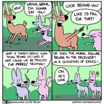 1:1 :3 ac_stuart ambiguous_gender antlers asking asking_another asking_what awoo_(ac_stuart) base_two_layout black_nose canid canine canis comic command command_to_look deer dialogue dialogue_with_sound_effects doug_(ac_stuart) ears_back english_text eyebrows eyes_closed fangs feral four_frame_grid four_frame_image fur gesture grass grid_layout group growling hand_gesture horn kevin_(ac_stuart) male_(lore) mammal noob_the_loser onomatopoeia open_mouth pink_body pink_fur pink_tail pink_wolf_(ac_stuart) pivoted_ears plant pointing question regular_grid_layout sound_effects speech_bubble standing startled tail talking_to_another tan_body tan_fur tan_tail teeth text trio two_row_layout url wolf yes-no_question