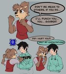 Rating: s
ID: 3537897
Date: 2022-08-30 18:13:50 -0400
Status: active
Score: 35
3_panel_comic 5_fingers absurd_res alan_(mori) anthro canid canine canis carlos_(mori) comic corginamedbruno dialogue domestic_dog drawstring drawstring_hoodie drawstring_topwear duo english_text fight fingers half-length_portrait hi_res human humanoid_hands humor male mammal onomatopoeia portrait punch sound_effects text unfazed post #3537897