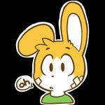 1:1 alpha_channel anthro bandage bandage_on_face lagomorph leporid male mammal oob oob_(character) rabbit simple_background solo speech_bubble transparent_background young young_anthro young_male