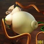 1:1 3d_(artwork) absurd_res anthro bandai_namco belly belly_inflation bodily_fluids breast_expansion breasts cum cum_ballooning cum_inflation cum_inside digimon digimon_(species) digital_media_(artwork) digiwolx_(character) expansion female genital_fluids hi_res hose hose_in_butt hose_inflation hyper hyper_inflation hyper_navel inflation navel onehundredandone outie_navel renamon solo stretch_marks tentacles